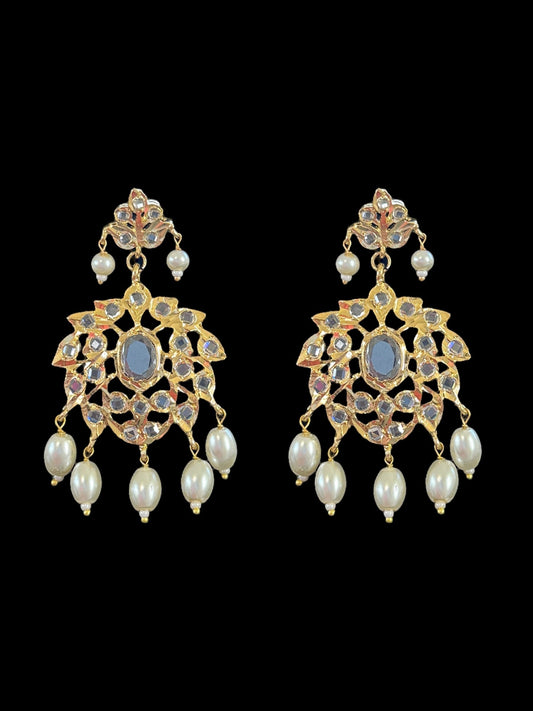 SAT104 Farmana three layer Hyderabadi necklace in pearls ( READY TO SHIP )
