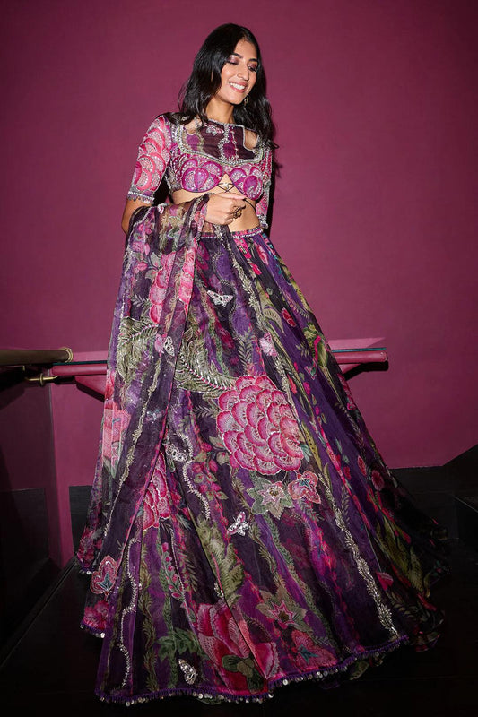 Rent - Mahima Mahajan Grapevine Organza Lehenga Set - Couture Encore