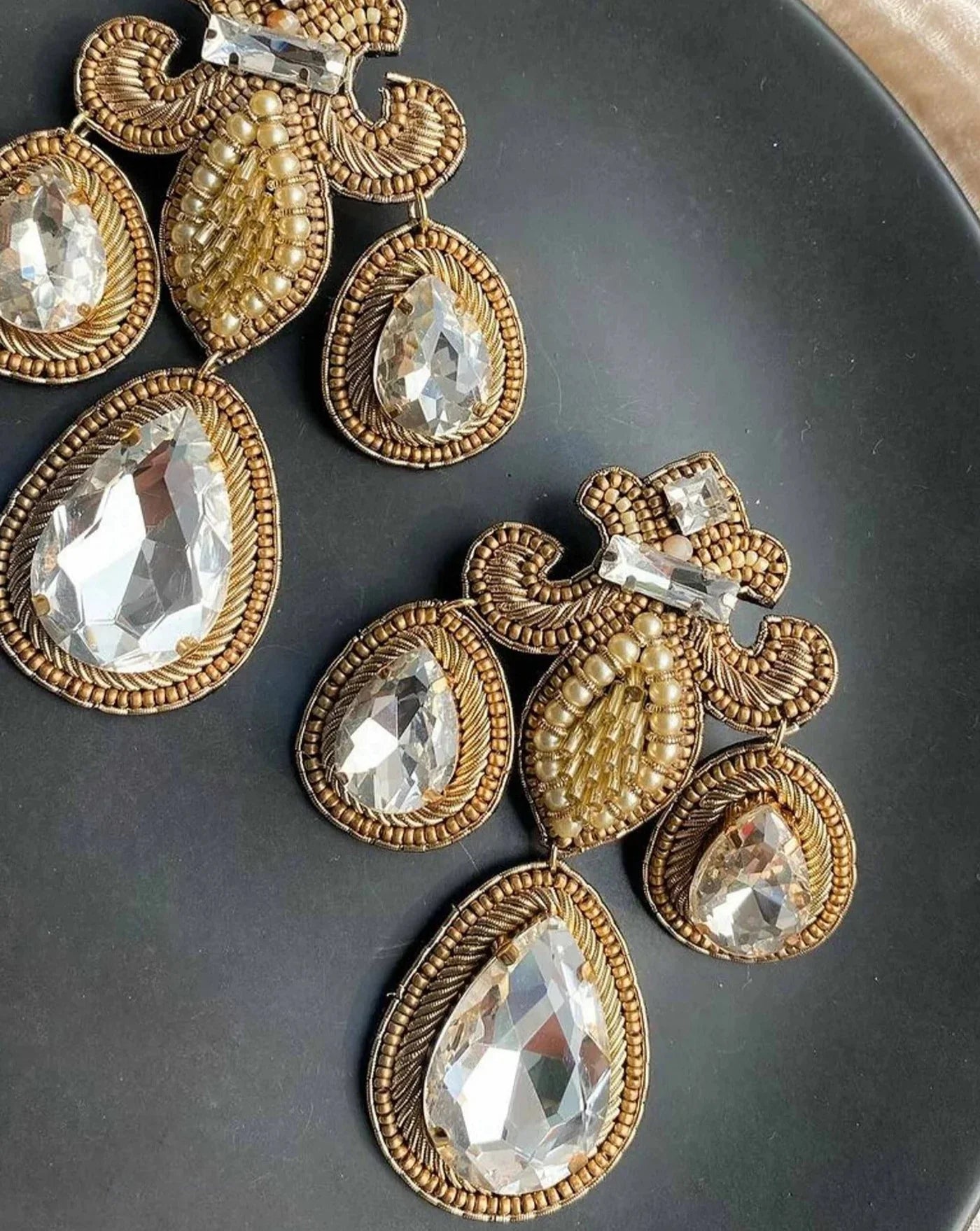 Rent Sequined Drop Earrings