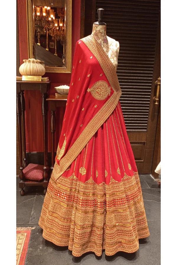 Rent Sabyasachi Bridal Embroidered Lehenga - Meera - Couture Encore