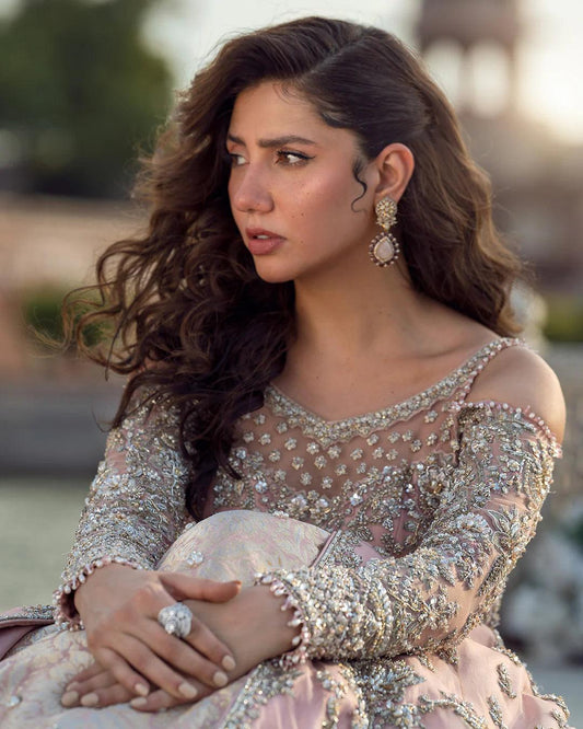 Rent - Faiza Saqlain Hand Embellished Gown (Back Trail Extra) - Couture Encore