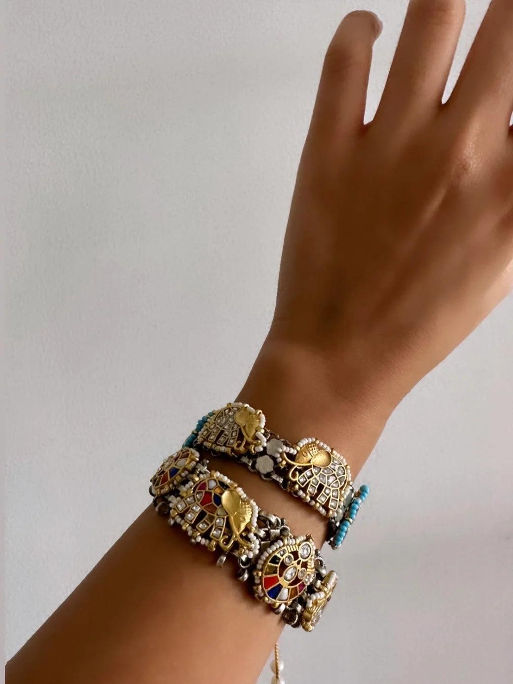 Rent Tanjore Elephant Bracelet - Couture Encore