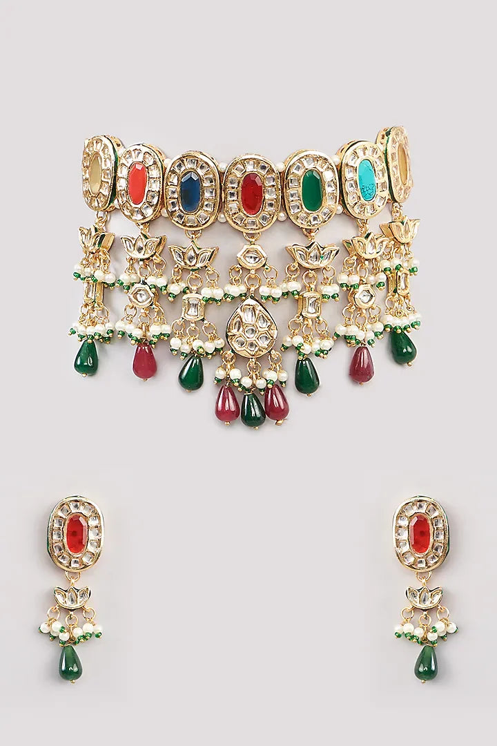 Rent Navrattan Choker Set