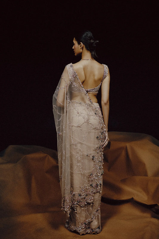 Rent Dolly J Aura Blush Crystal Saree