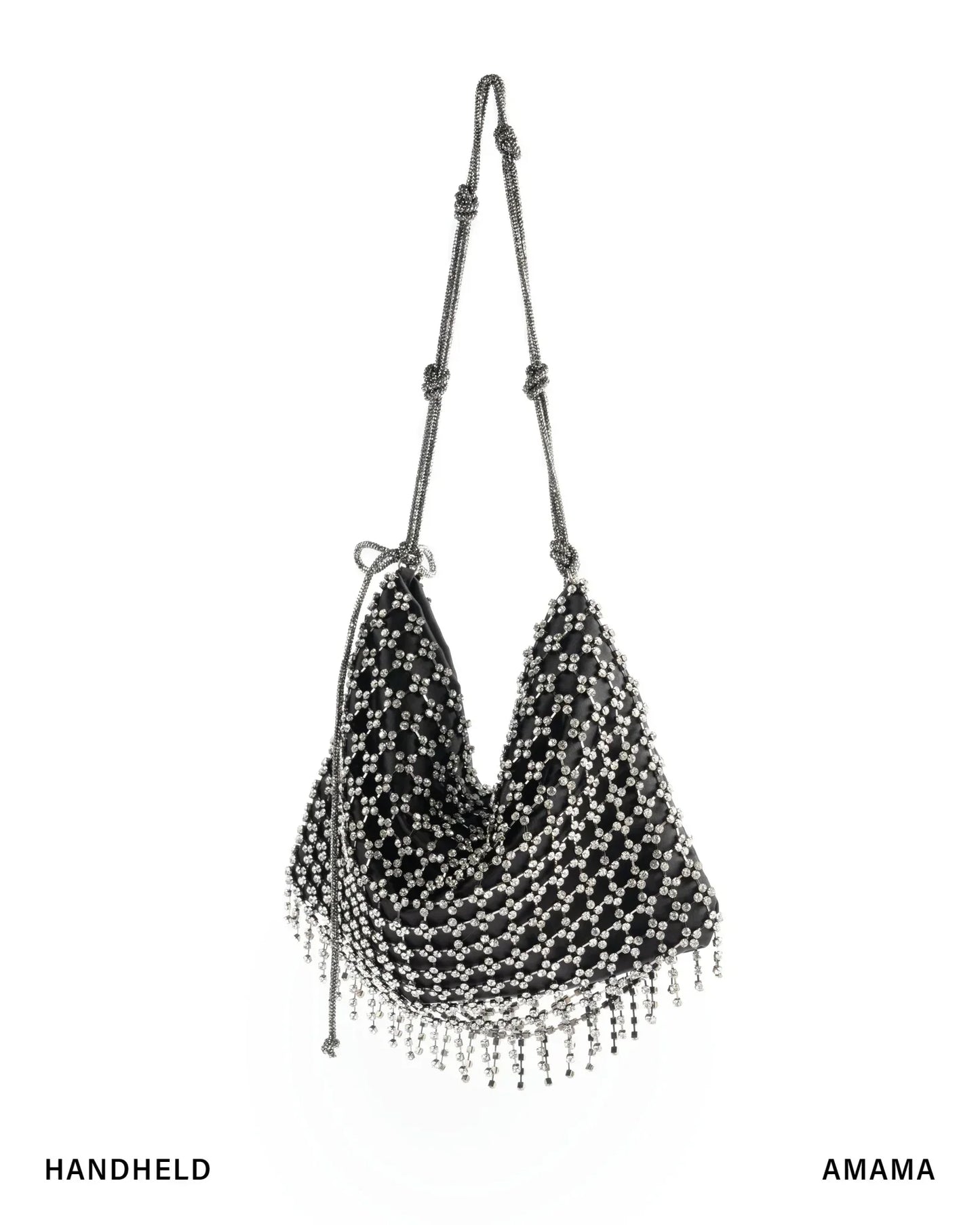 Rent Sequined Silver and Black Bag