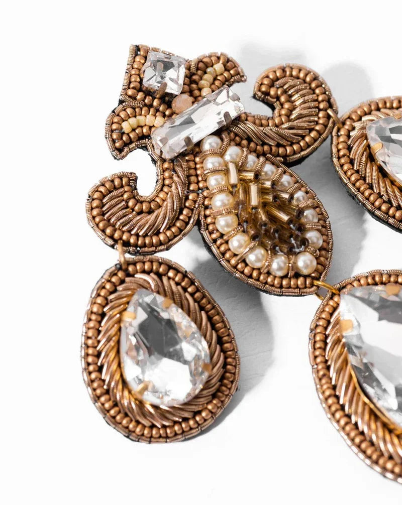 Rent Sequined Drop Earrings