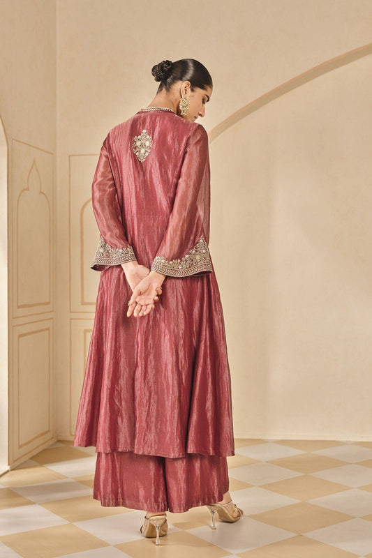 Rent Anita Dongre Embroidered Zardozi Silk Jacket Set - Couture Encore
