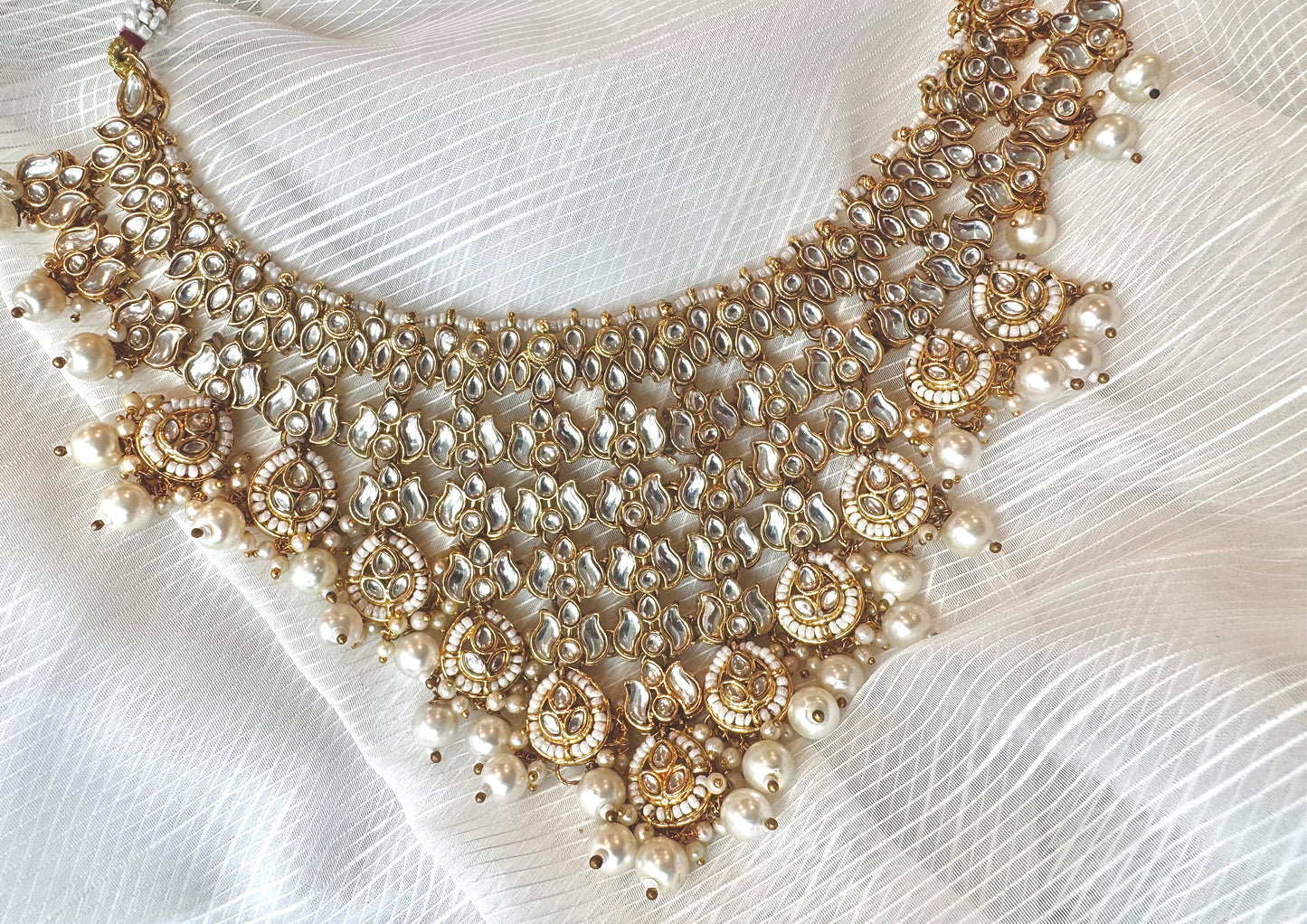 Rent Bridal Polki and Pearl Set - Couture Encore