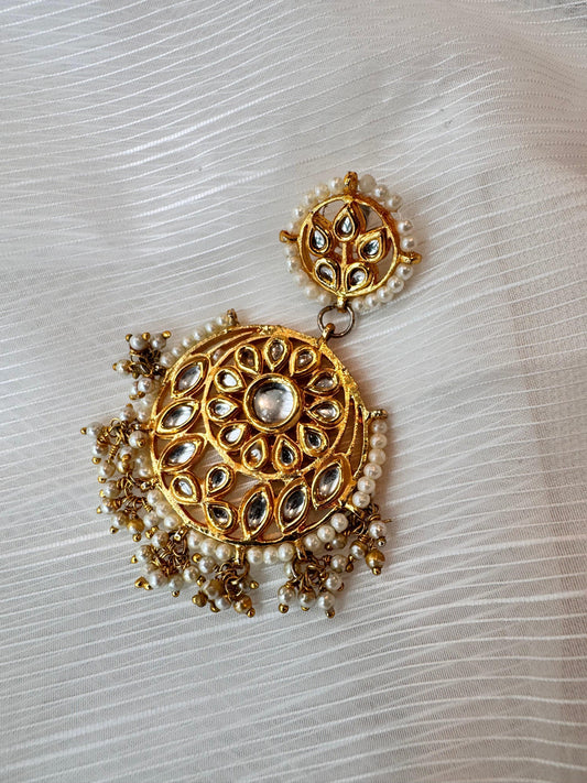 Rent Gold Polki Earrings - Couture Encore