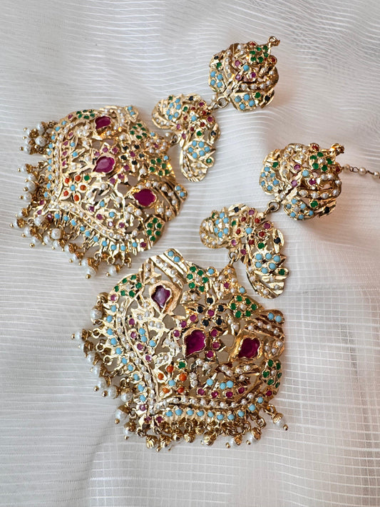 Rent Multicolored Jadau Earrings - Couture Encore