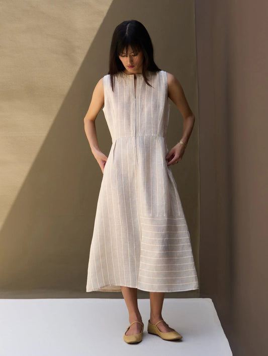 Buy Summer Vacation Asymmetrical Linen Dress