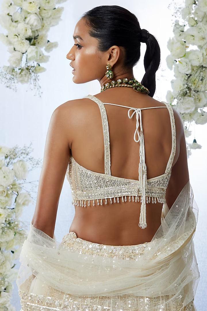 Rent - Ivory Sequins Embroidered Lehenga Set - Couture Encore