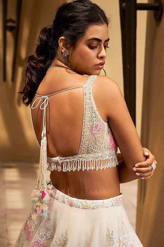 Seema Gujral - Multi Colored Embroidered Lehenga Set - Couture Encore