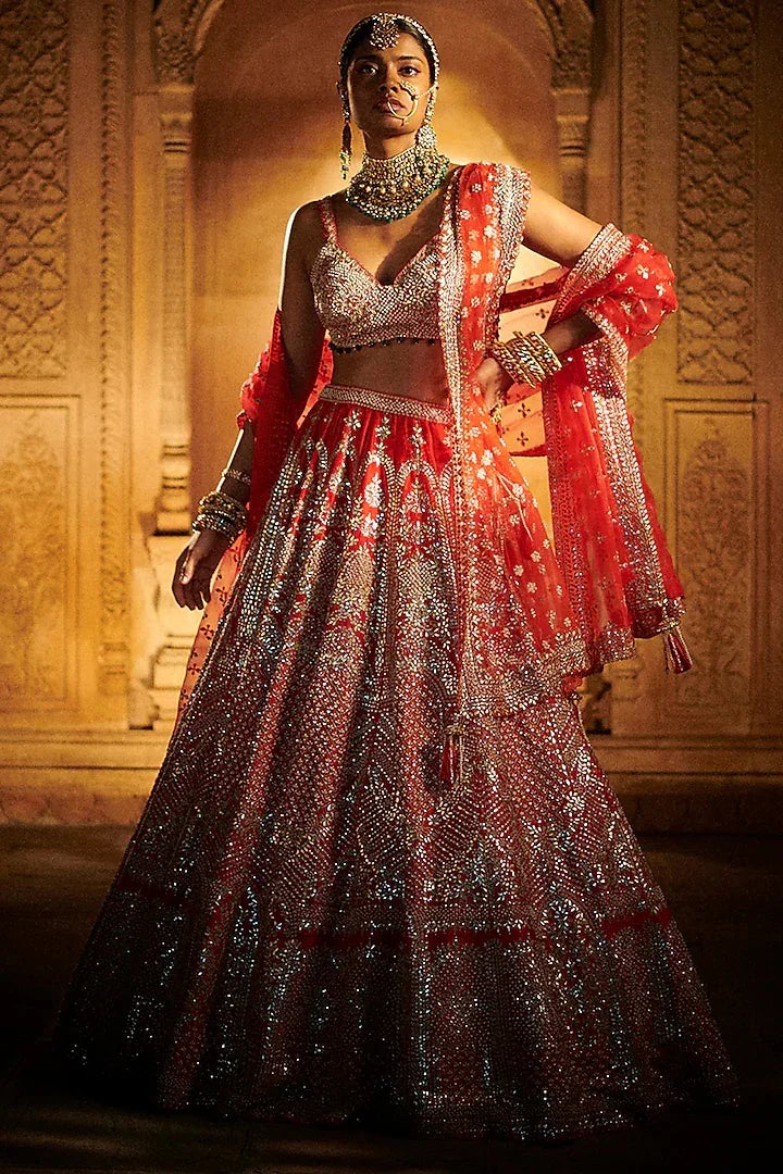 Rent Seema Gujral Bridal Gota Patti Lehenga