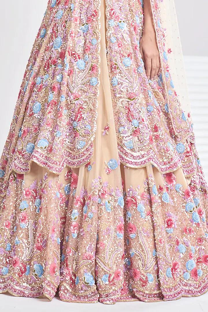 Rent Seema Gujral Net Sequins Embroidered Jacket Lehenga Set - Couture Encore