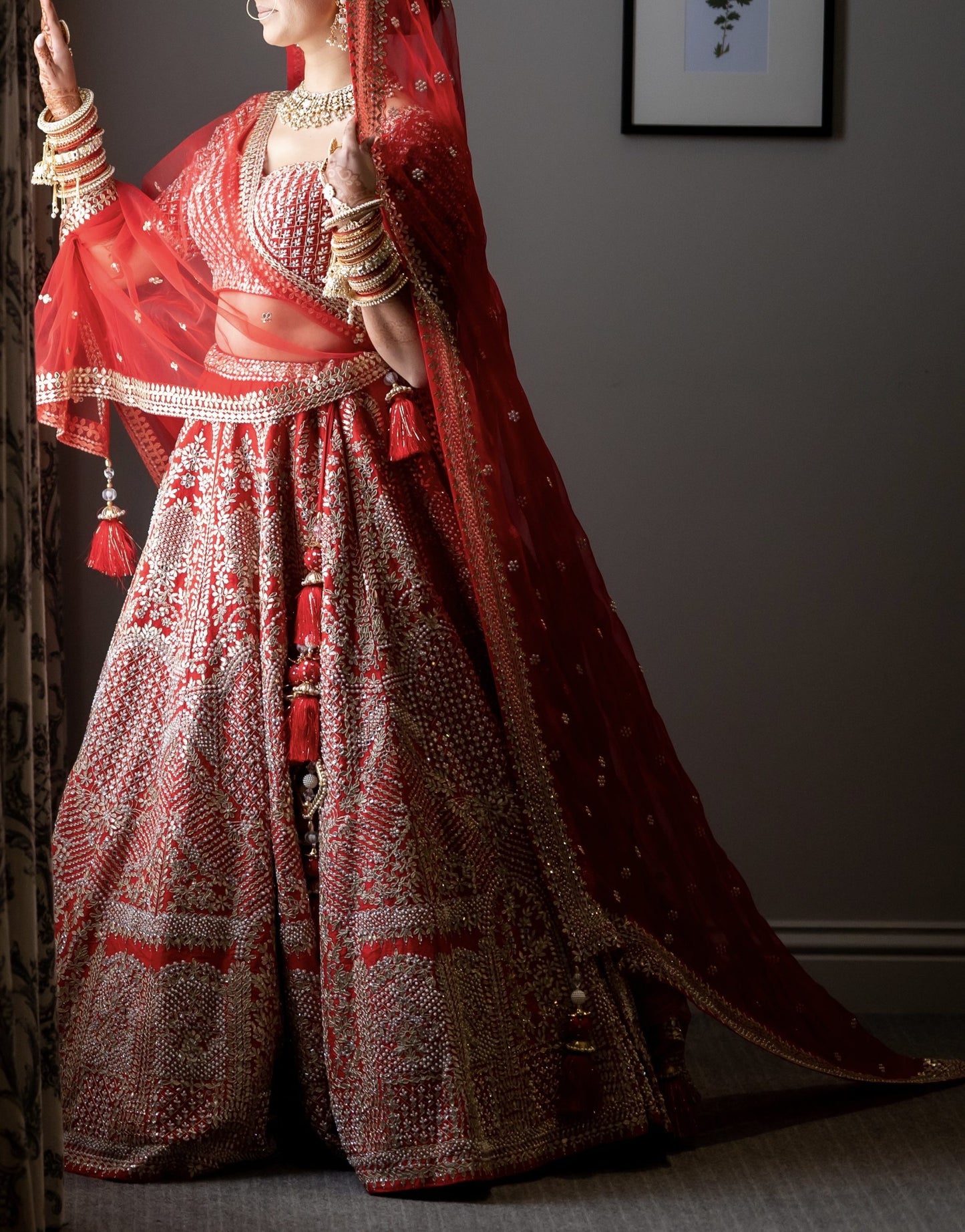 Rent Seema Gujral Bridal Gota Patti Lehenga