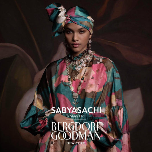 Rent Sabyasachi Printed Silk Oversized Dress - Couture Encore
