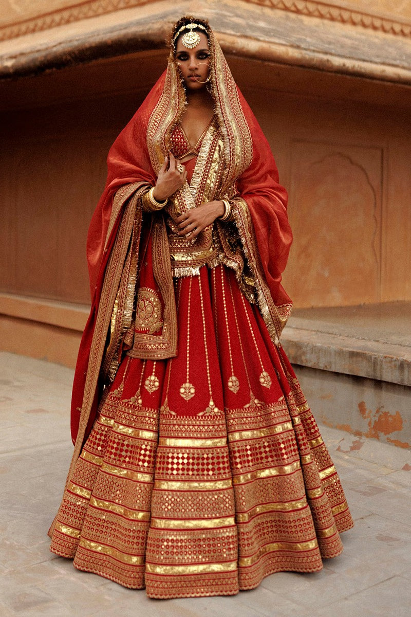 Rent Sabyasachi Bridal Embroidered Lehenga - Meera
