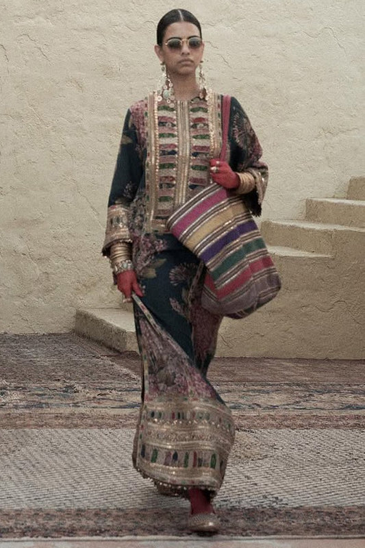 Rent Sabyasachi Blue embroidered kaftan