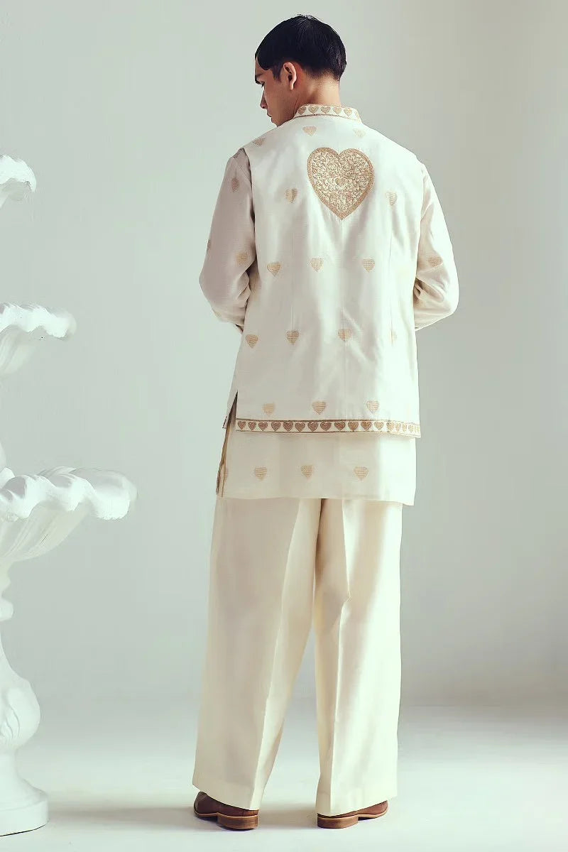 Rent Ivory dori embroidered bandi set