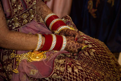 Sudhir Bhai Velvet Bridal Lehenga