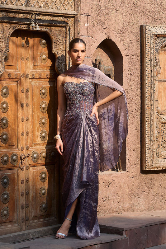 Rent Dolly J Ravessa Corset Drape Saree