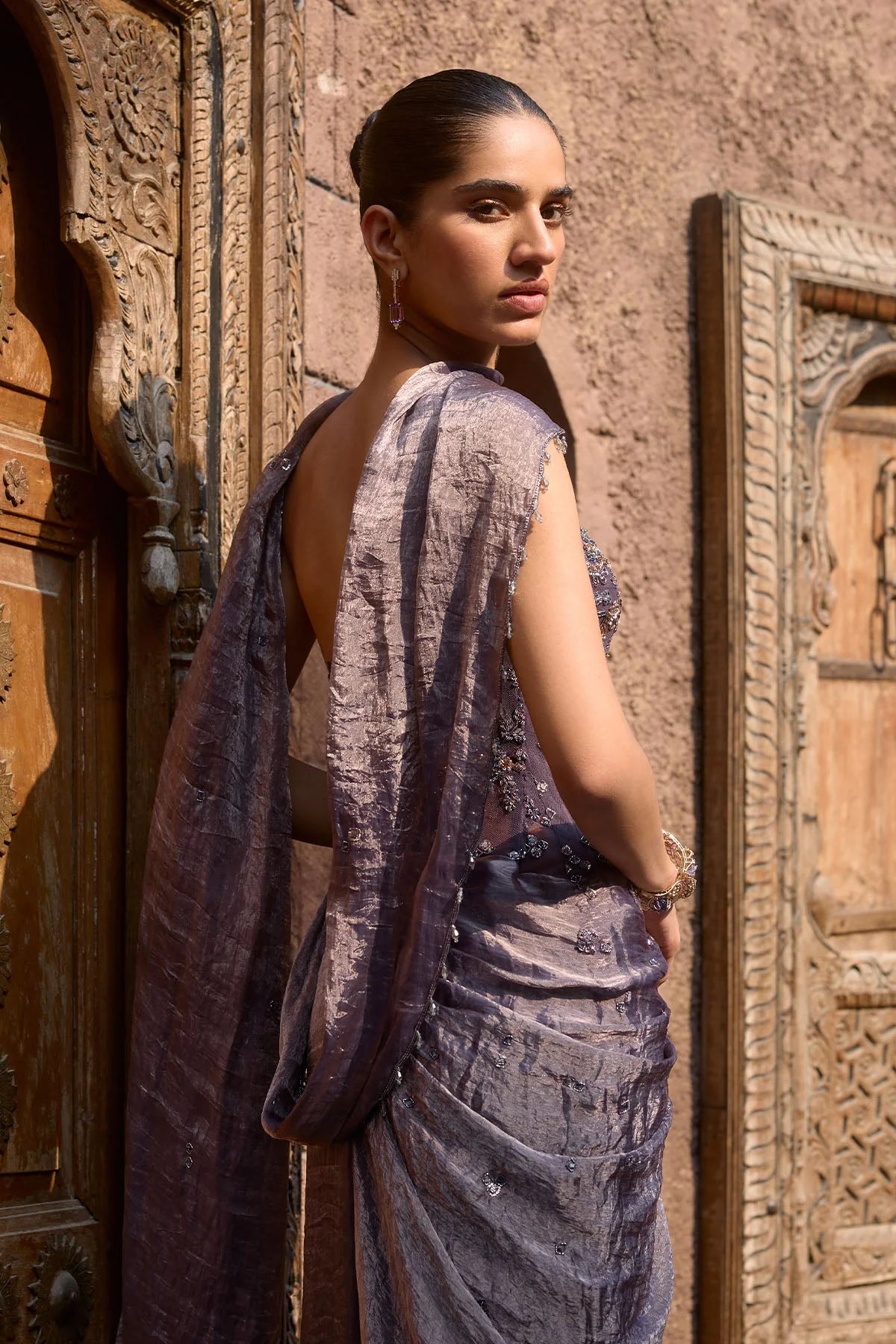 Rent Dolly J Ravessa Corset Drape Saree