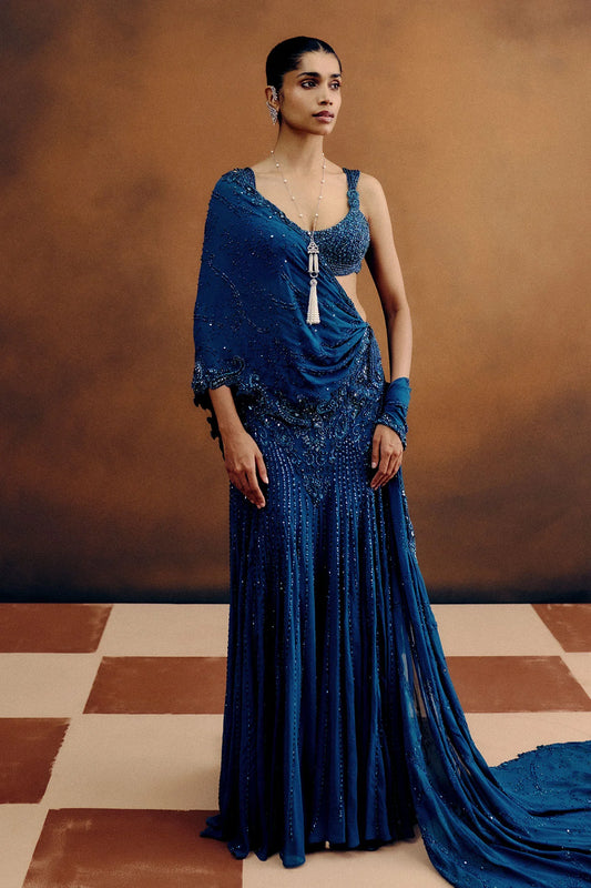 Rent Dolly J Oceanelle Drape Saree
