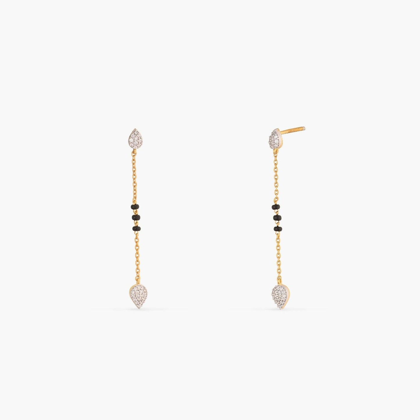 Dazzle CZ 925 Silver Mangalsutra Drop Earrings