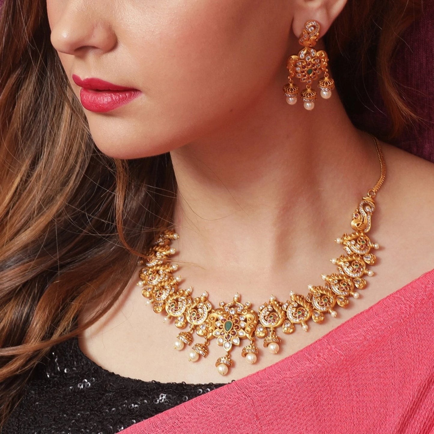 Tulshi Antique Necklace Set