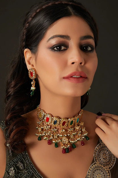 Rent Navrattan Choker Set