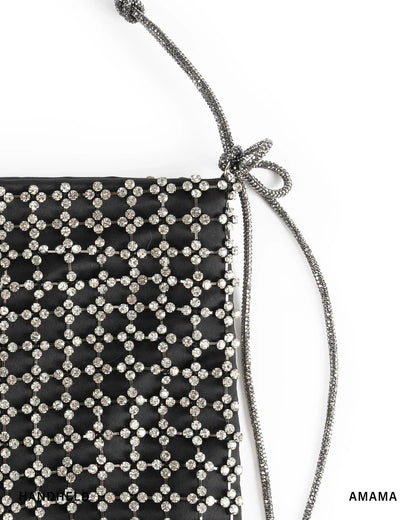 Rent Sequined Silver and Black Bag