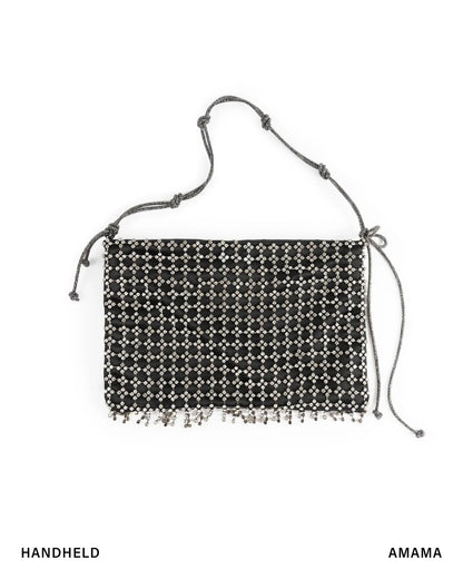 Rent Sequined Silver and Black Bag
