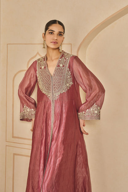 Rent Anita Dongre Embroidered Zardozi Silk Jacket Set