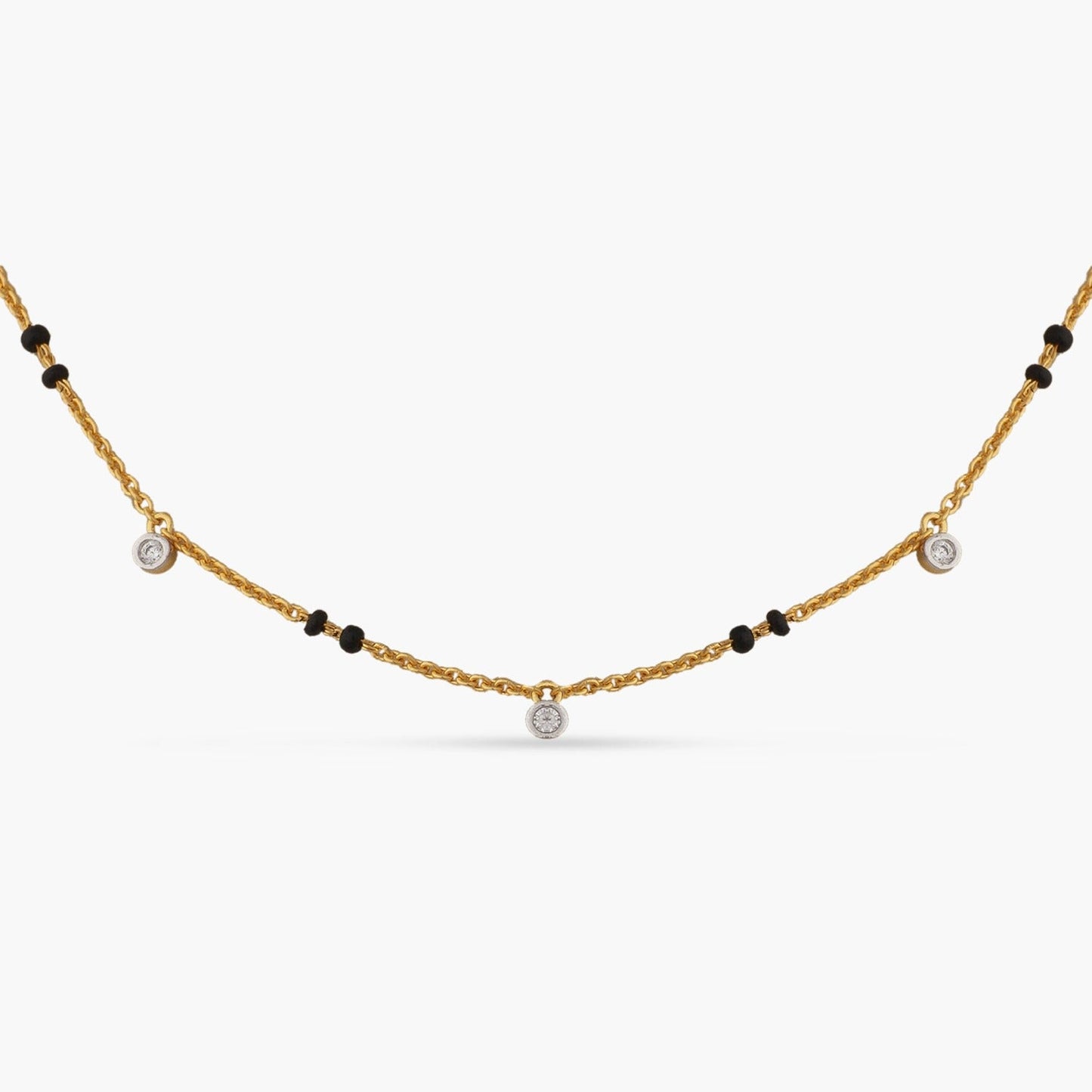 Dainty CZ Charms 925 Silver Mangalsutra