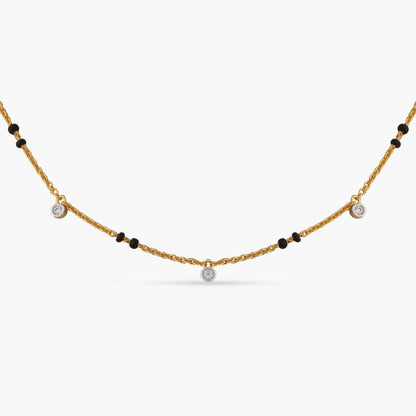Dainty CZ Charms 925 Silver Mangalsutra