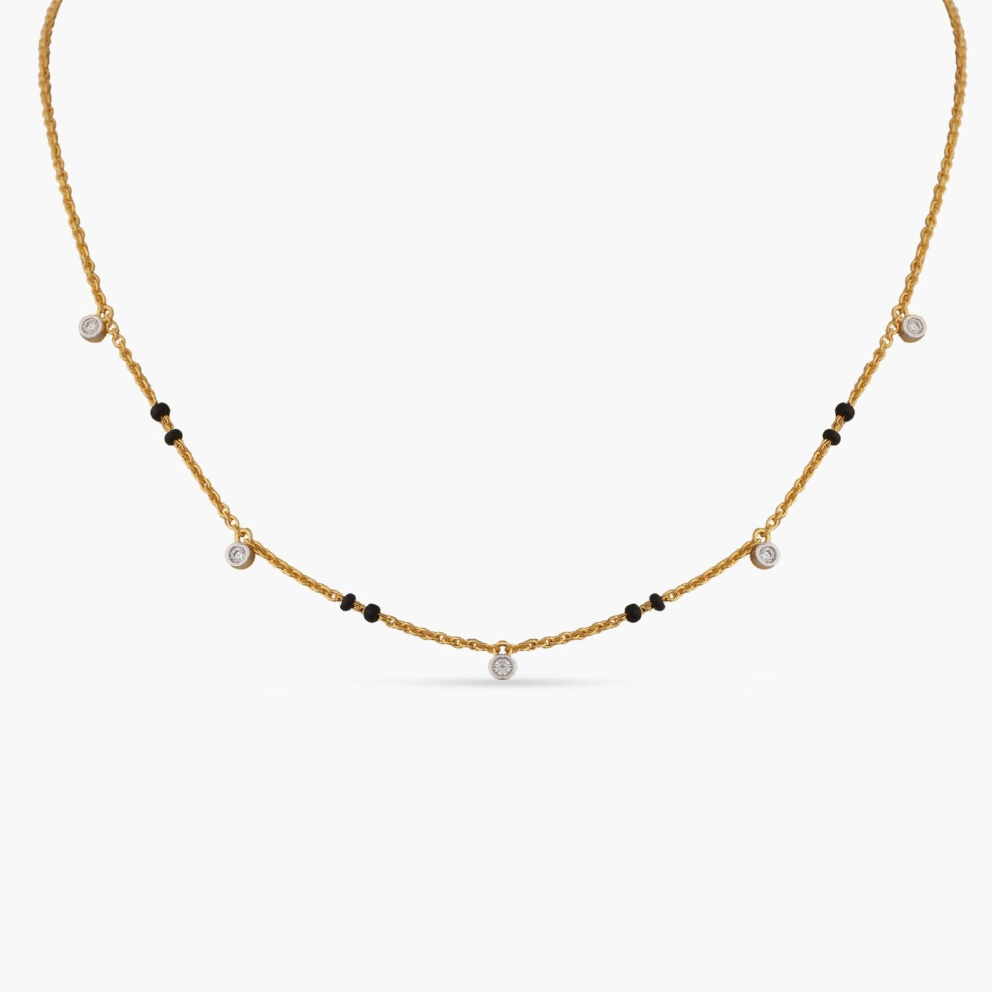 Dainty CZ Charms 925 Silver Mangalsutra