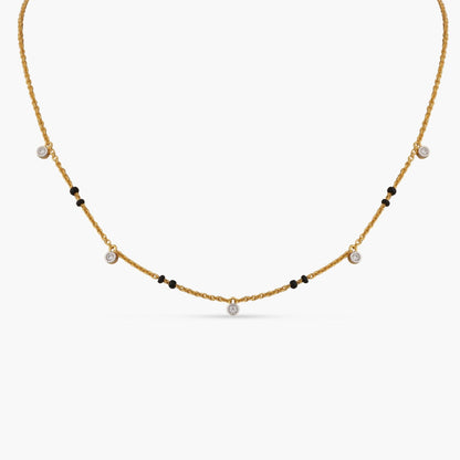 Dainty CZ Charms 925 Silver Mangalsutra