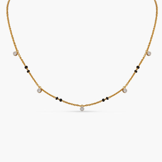 Dainty CZ Charms 925 Silver Mangalsutra