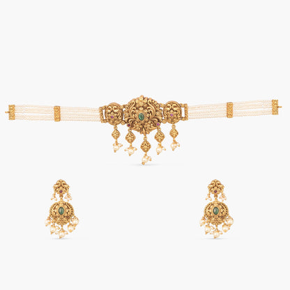 Avyra Antique Pearl Choker Set
