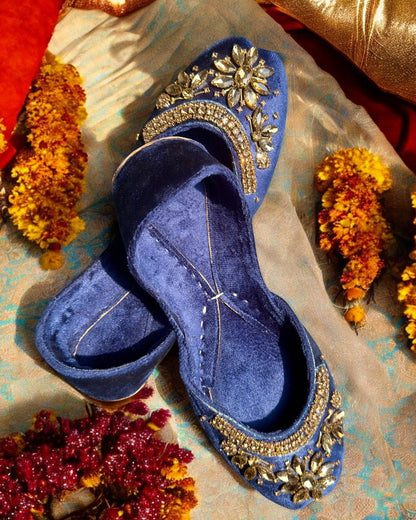 Maharani - Navy Blue Jutti