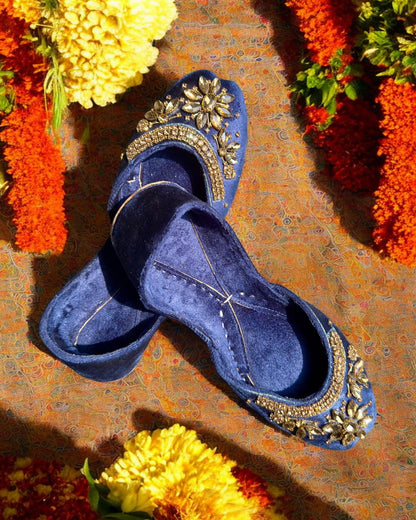 Maharani - Navy Blue Jutti