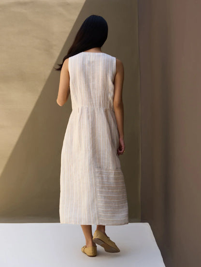 Buy Summer Vacation Asymmetrical Linen Dress