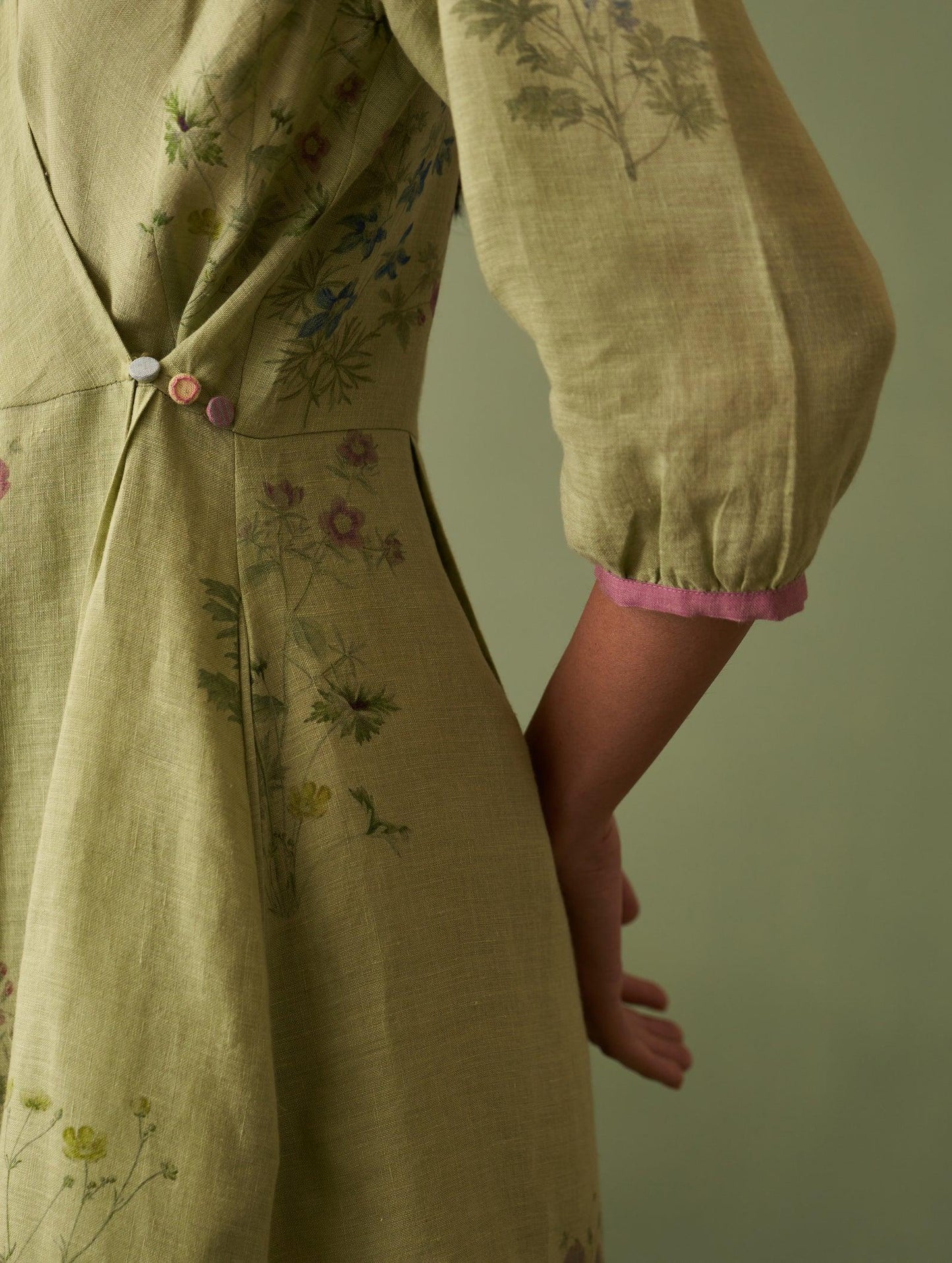 Buy Summer Vacation Green Botanical Dress