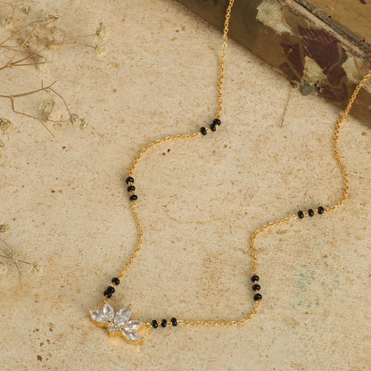 Blossom CZ 925 Silver Mangalsutra
