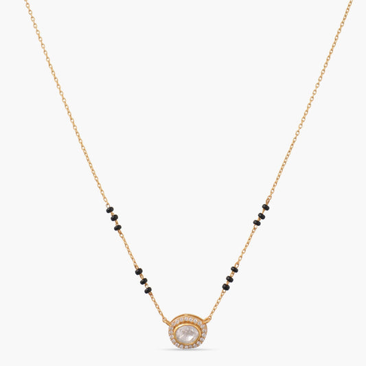 Classic Moissanite 925 Silver Mangalsutra Necklace