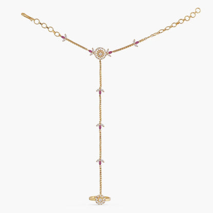 Nera CZ Gold Plated Hand Chain