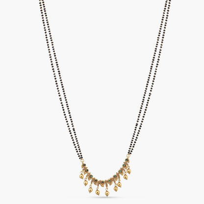 Azba Peacock Antique Black Beads Necklace