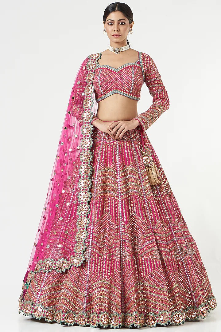 vvani-by-vani-vats-fuchsia-georgette-geometric-embellished-lehenga-set