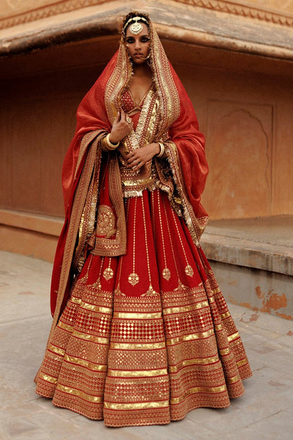 Rent Sabyasachi Bridal Embroidered Lehenga - Meera
